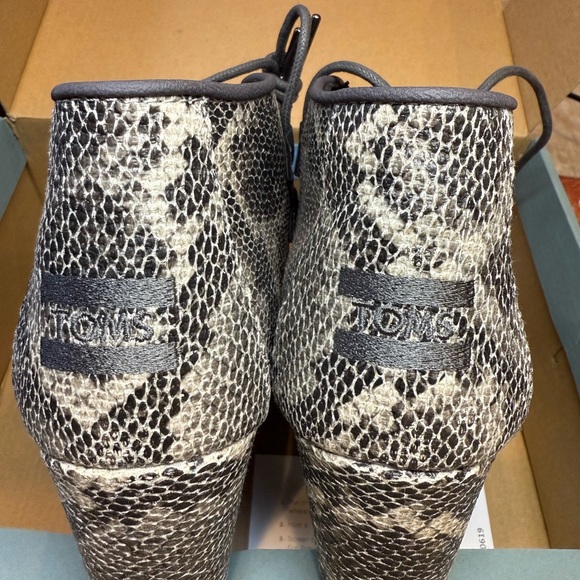 TOMS Snakeskin Wedge Booties - Picture 6 of 10